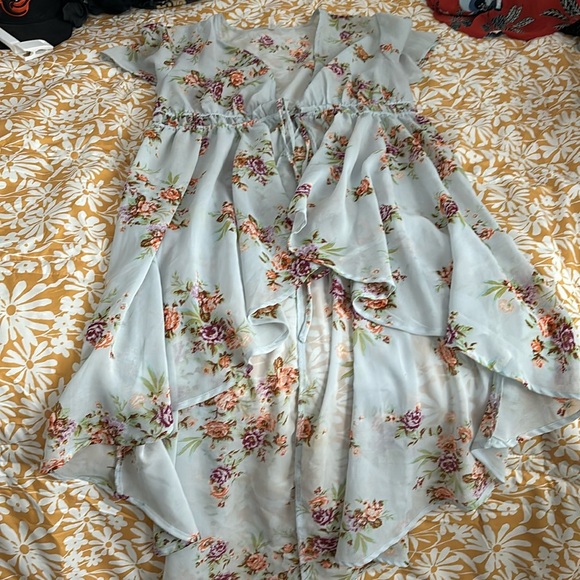 Sheer high low tie front - Picture 1 of 2